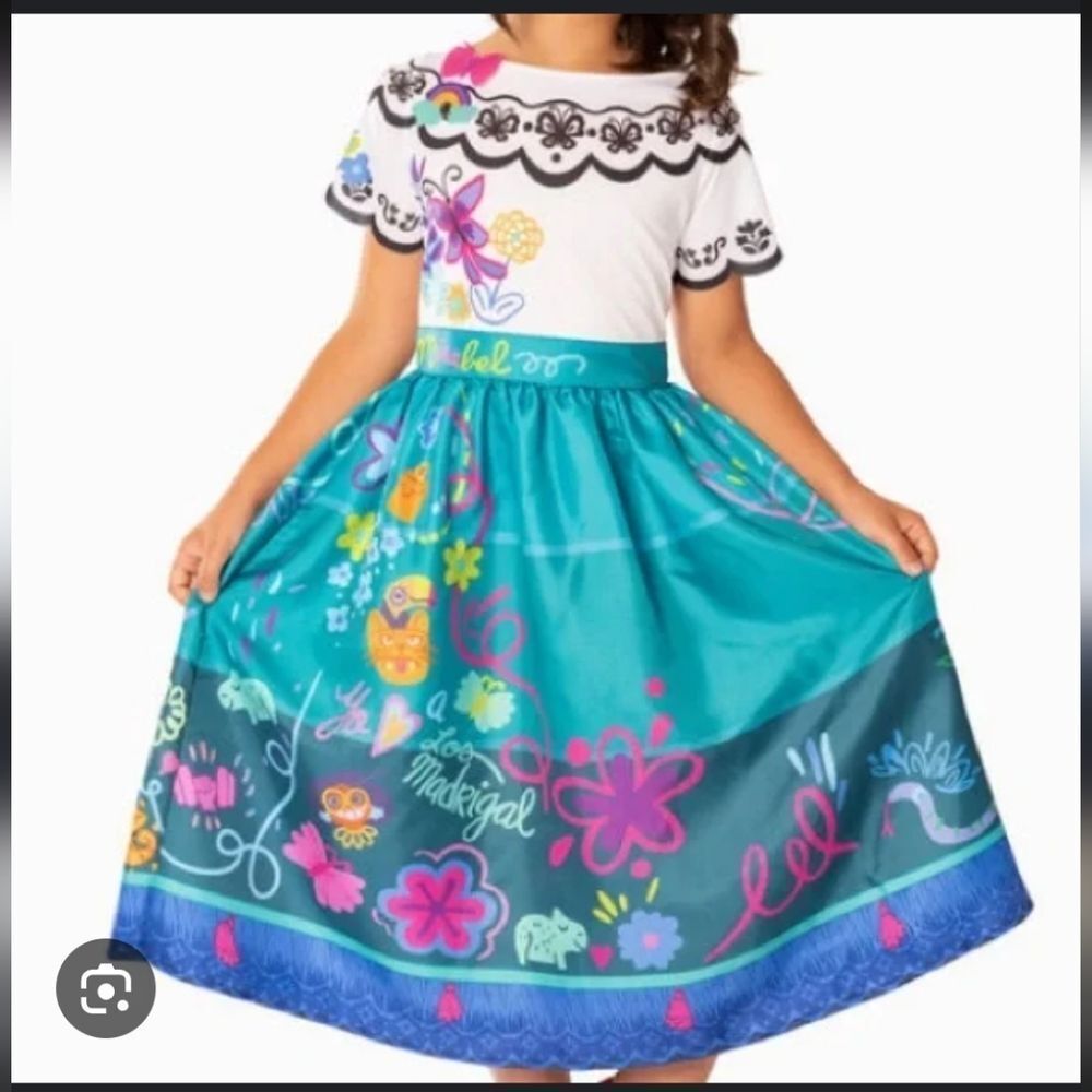 Disney Encanto Maribel Kids Blue Dress Up Costume Size 7-8
